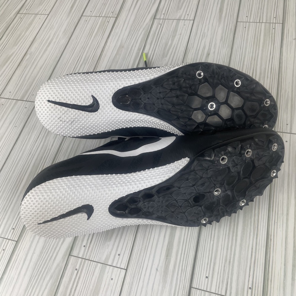 Nike Racing‎ Sprint Track Shoes Spikes Black White Neon 11 - Picture 6 of 11